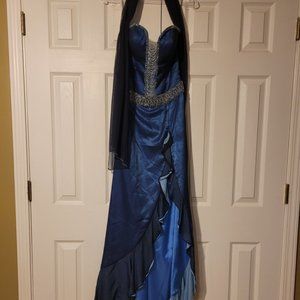Blue Long prom dress size 4